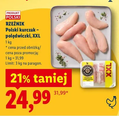 Polski kurczak - polędwiczki, XXL promocja w Lidl
