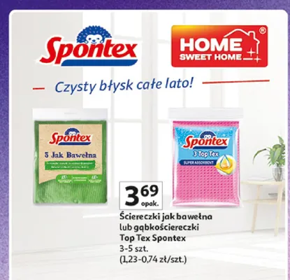 Ściereczki jak bawełna Spontex promocja w Auchan