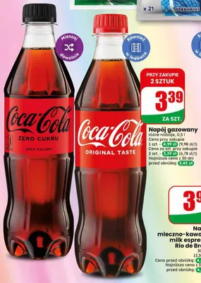 Napój gazowany Coca-Cola Zero Cukru promocja w Dino