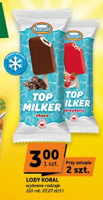 Lody Koral Top Milker choco promocja w ABC