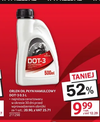 Płyn hamulcowy Orlen Oil DOT-3 promocja w Selgros