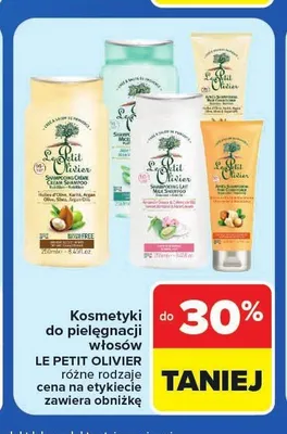 Kosmetyki do pielęgnacji włosów Le Petit Olivier promocja w Carrefour