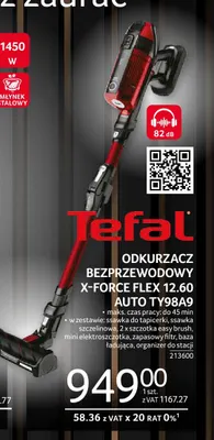 Odkurzacz bezprzewodowy X-Force Flex 12,60 Auto TY98A9 Tefal promocja w Selgros