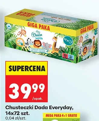 Chusteczki Dada Everyday GIGA PAKA 14x72szt promocja w Biedronka