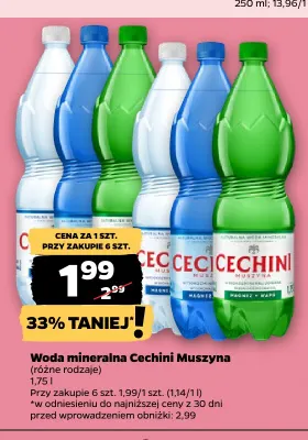 Woda mineralna Cechini Muszyna promocja w Netto