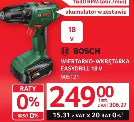 Wiertarko-wkrętarka BOSCH EASYDRILLDRIVER 18V promocja w Selgros