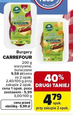 Burgery buraczane CARREFOUR promocja w Carrefour Market