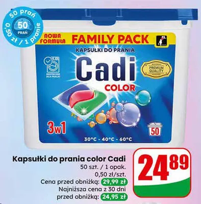 Kapsułki do prania color promocja w Dino