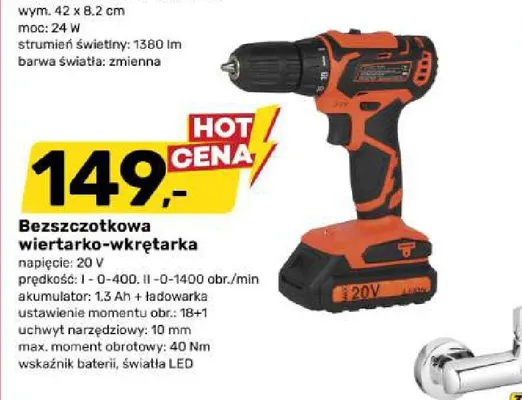 Bezszczotkowa wiertarko-wkrętarka promocja w Bricomarche