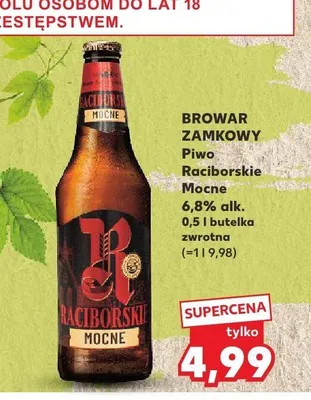 Piwo Raciborskie Mocne promocja w Kaufland