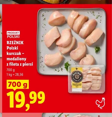 Polski kurczak medaliony z fileta z piersi Rzeźnik promocja w Lidl