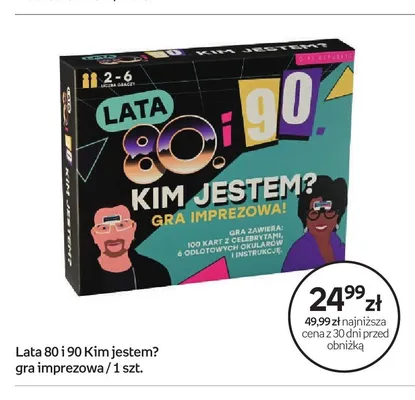 Gra imprezowa Lata 80 i 90 Kim jestem? Gift Republic promocja w Empik