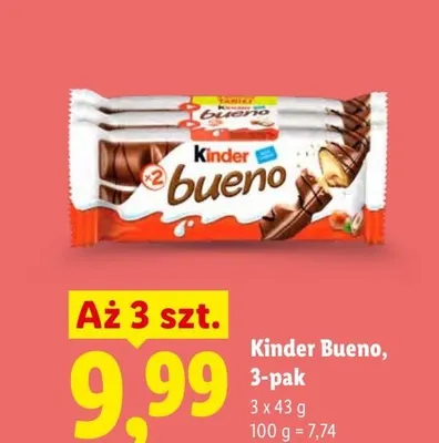 Baton Kinder Bueno 3-pak promocja w Lidl