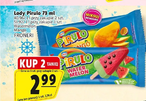 Lody Pirulo Mango promocja w Prim Market