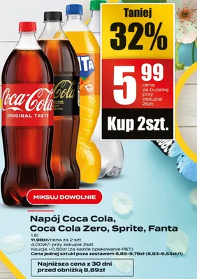 Napój Coca Cola, Coca Cola Zero, Sprite, Fanta promocja w Supeco