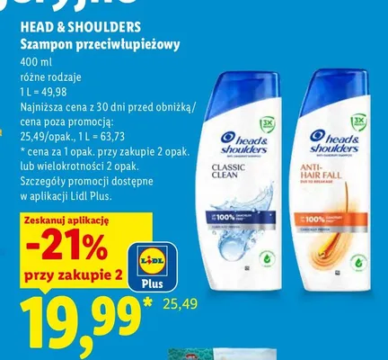 Szampon przeciwłupieżowy Head & Shoulders Anti-Hair Fall promocja w Lidl