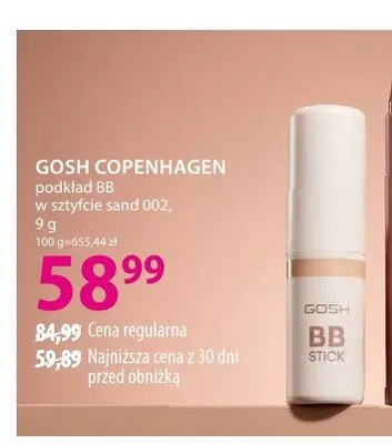 Podkład BB w sztyfcie sand 002 GOSH COPENHAGEN promocja w Hebe