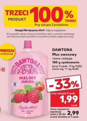Mus owocowy różne rodzaje promocja w Kaufland