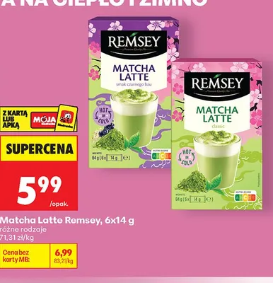 Matcha Latte Remsey classic promocja w Biedronka