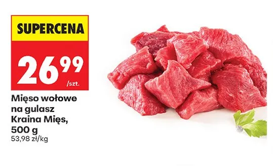 Mięso wołowe na gulasz Kraina Mięs promocja w Biedronka