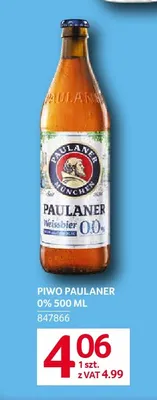 Piwo bezalkoholowe Paulaner promocja w Selgros