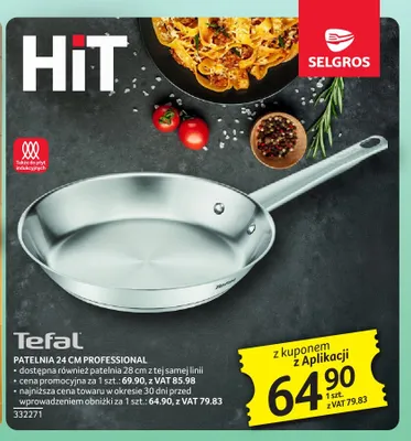 Patelnia 28 cm Professional Tefal promocja w Selgros