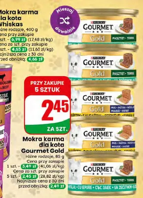 Mokra karma dla kota Gourmet Gold Mus promocja w Dino