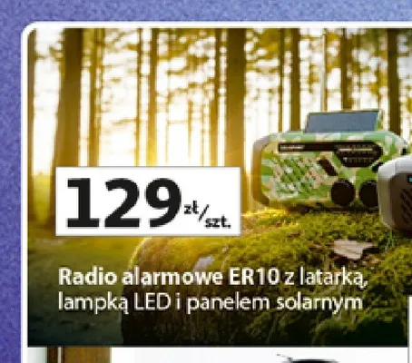 Radio alarmowe Blaupunkt ER10 z latarką, lampką LED i panelem solarnym promocja w Auchan