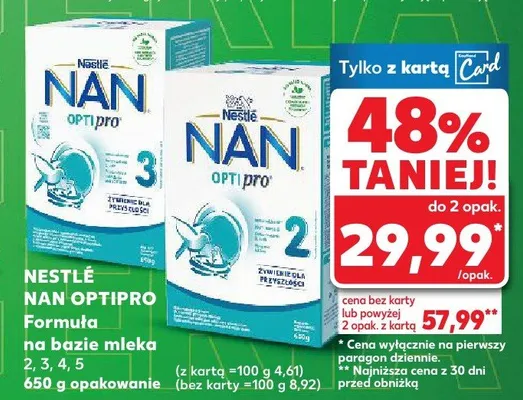 Formuła na bazie mleka 2, 3, 4, 5 promocja w Kaufland