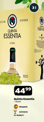Wino białe Quinta Essentia Airen wytrawne promocja w Netto