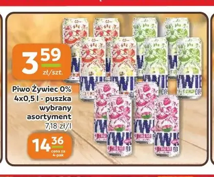 Piwo bezalkoholowe Żywiec 4-pak promocja w Gama