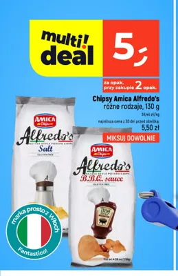 Chipsy Amica Alfredo's Salt promocja w Dealz