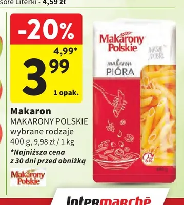 Makaron pióra Makarony Polskie promocja w Intermarche