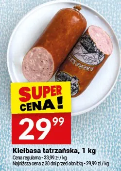 Kiełbasa tatrzańska promocja w Twój Market