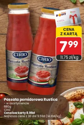 Passata pomidorowa Rustica Cirio promocja w Market Point