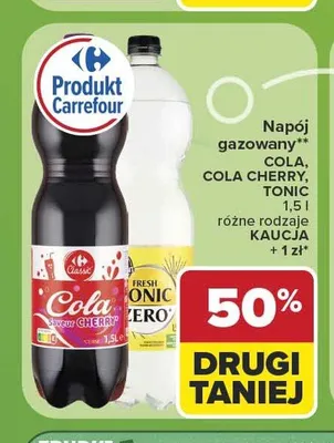 Napój gazowany Cola Cherry Carrefour promocja w Carrefour