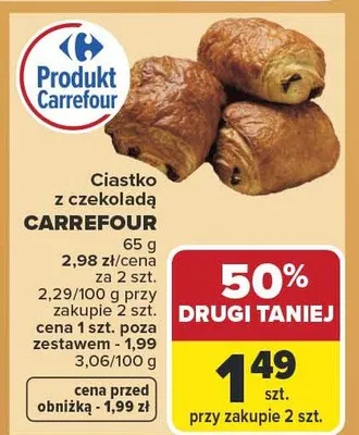 Ciastko z czekoladą promocja w Carrefour Market