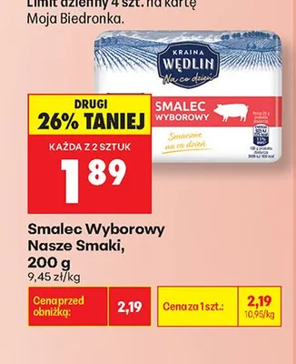 Smalec Wyborowy Nasze Smaki promocja w Biedronka