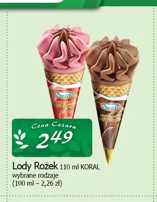 Lody Rożek promocja w CEZAR Delikatesy