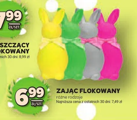 Zając flokowany różne rodzaje promocja w Stokrotka