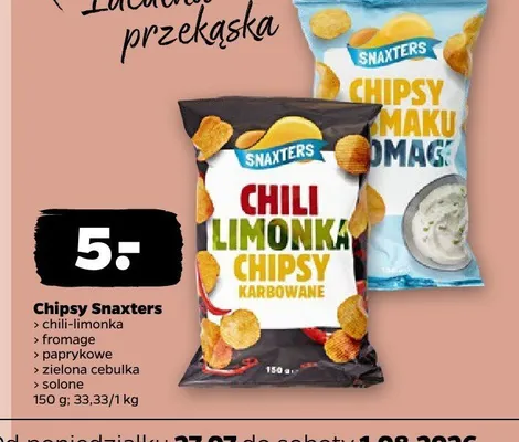Chipsy solone Snaxters promocja w Netto