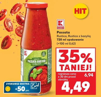 Passata Rustica z bazylią promocja w Kaufland