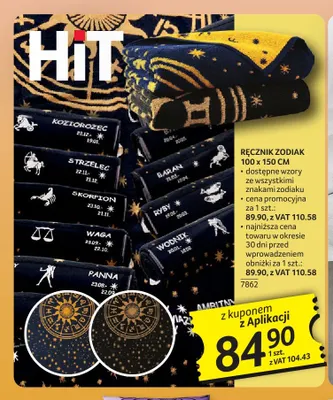 Ręcznik Zodiak 100x150 cm promocja w Selgros