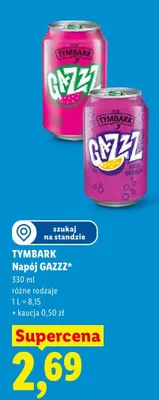 Napój gazowany Tymbark Gazzz Arbuz promocja w Lidl