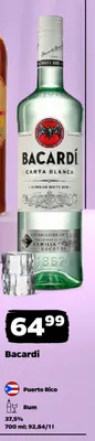 Rum Bacardí Carta Blanca promocja w Netto