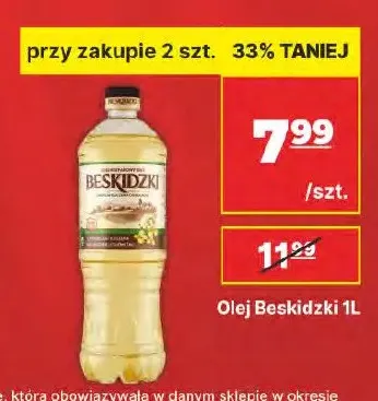 Olej rzepakowy Beskidzki 1 l promocja w API Market