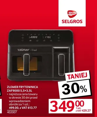 Frytownica ZAF9000 5,5+3,5 l Zelmer promocja w Selgros