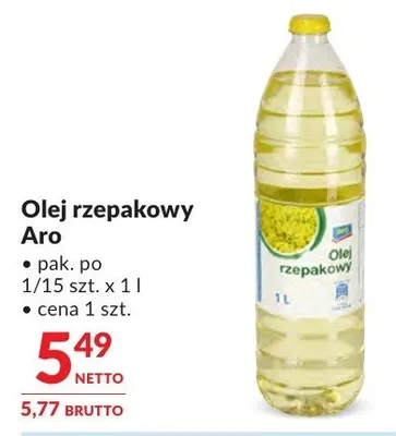 Olej rzepakowy Aro promocja w Makro