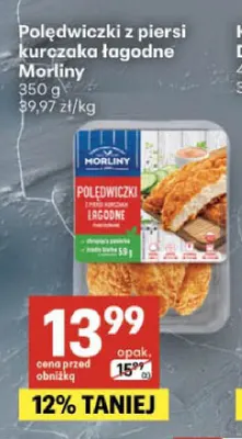Polędwiczki z piersi kurczaka łagodne Morliny promocja w Delikatesy Centrum