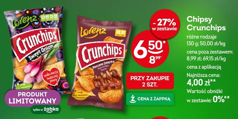 Chipsy Crunchips Sweet Onion promocja w Żabka